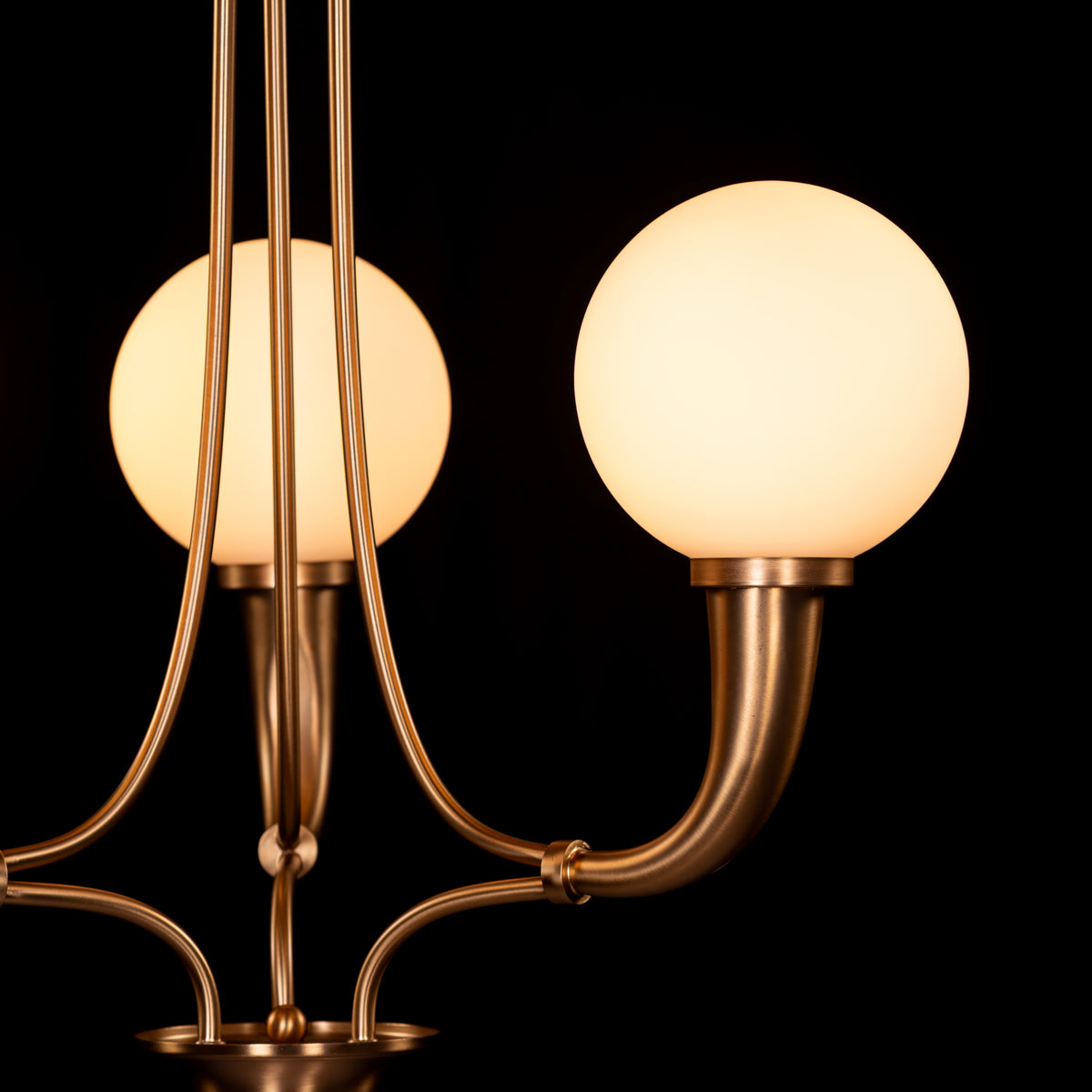 Kenswick (Gold, White) Frosted Glass Pendant Light