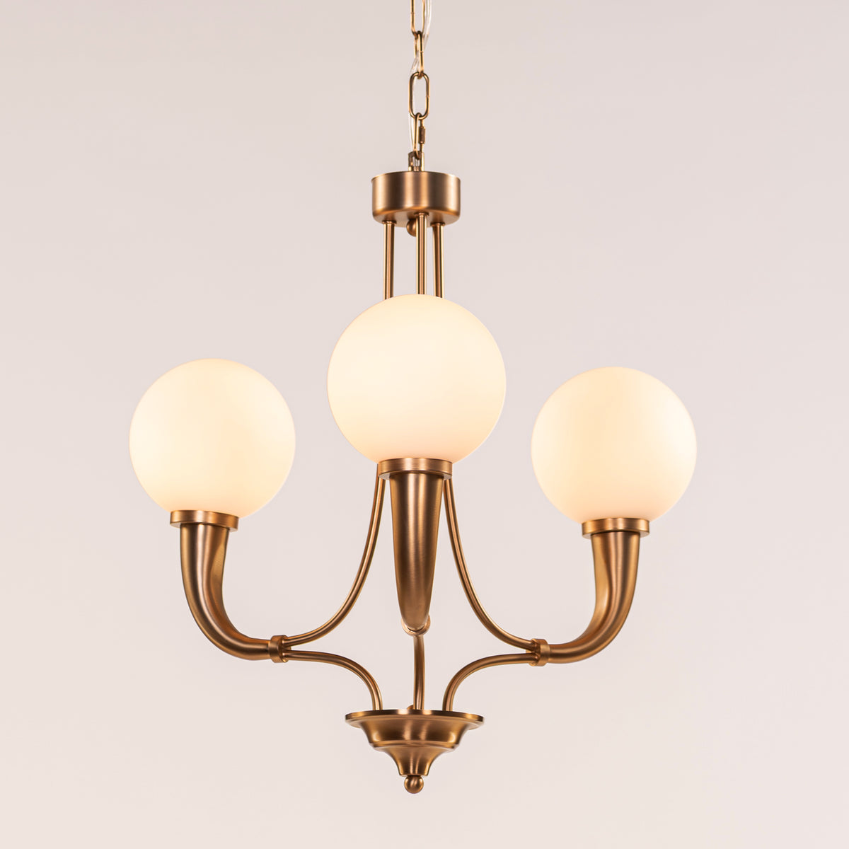 Kenswick (Gold, White) Frosted Glass Pendant Light