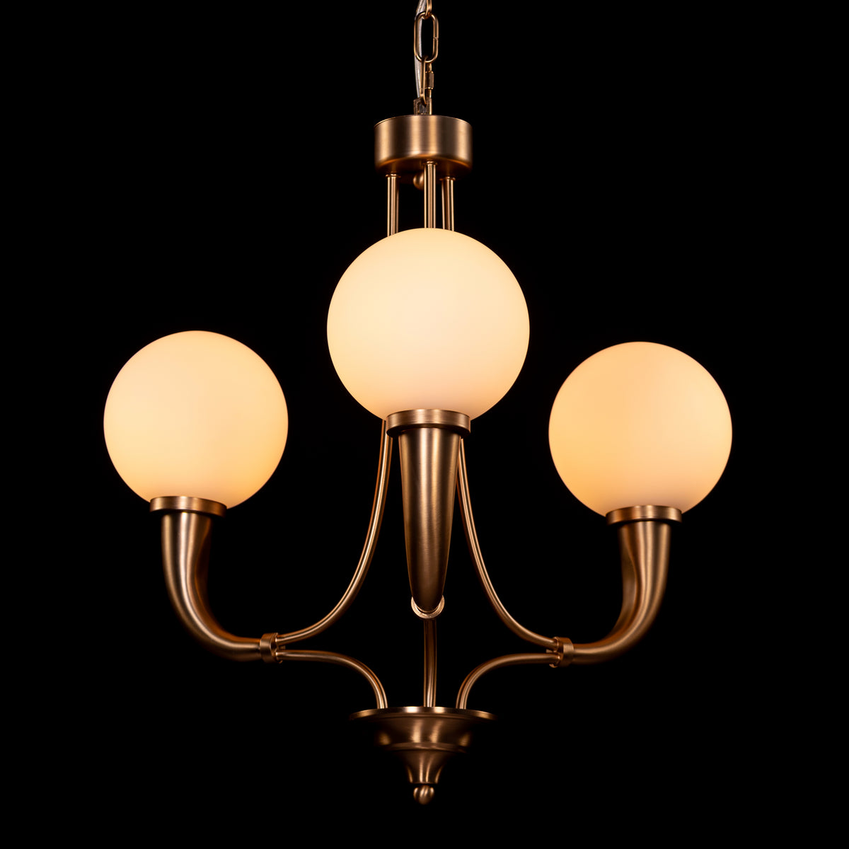 Kenswick (Gold, White) Frosted Glass Pendant Light