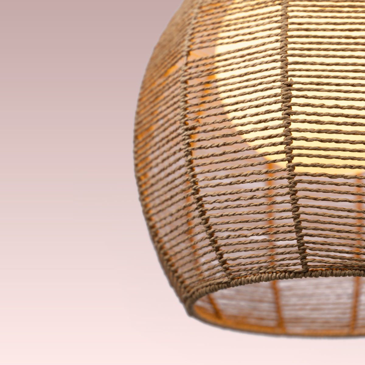 Harvest Halo Rattan Pendant Light