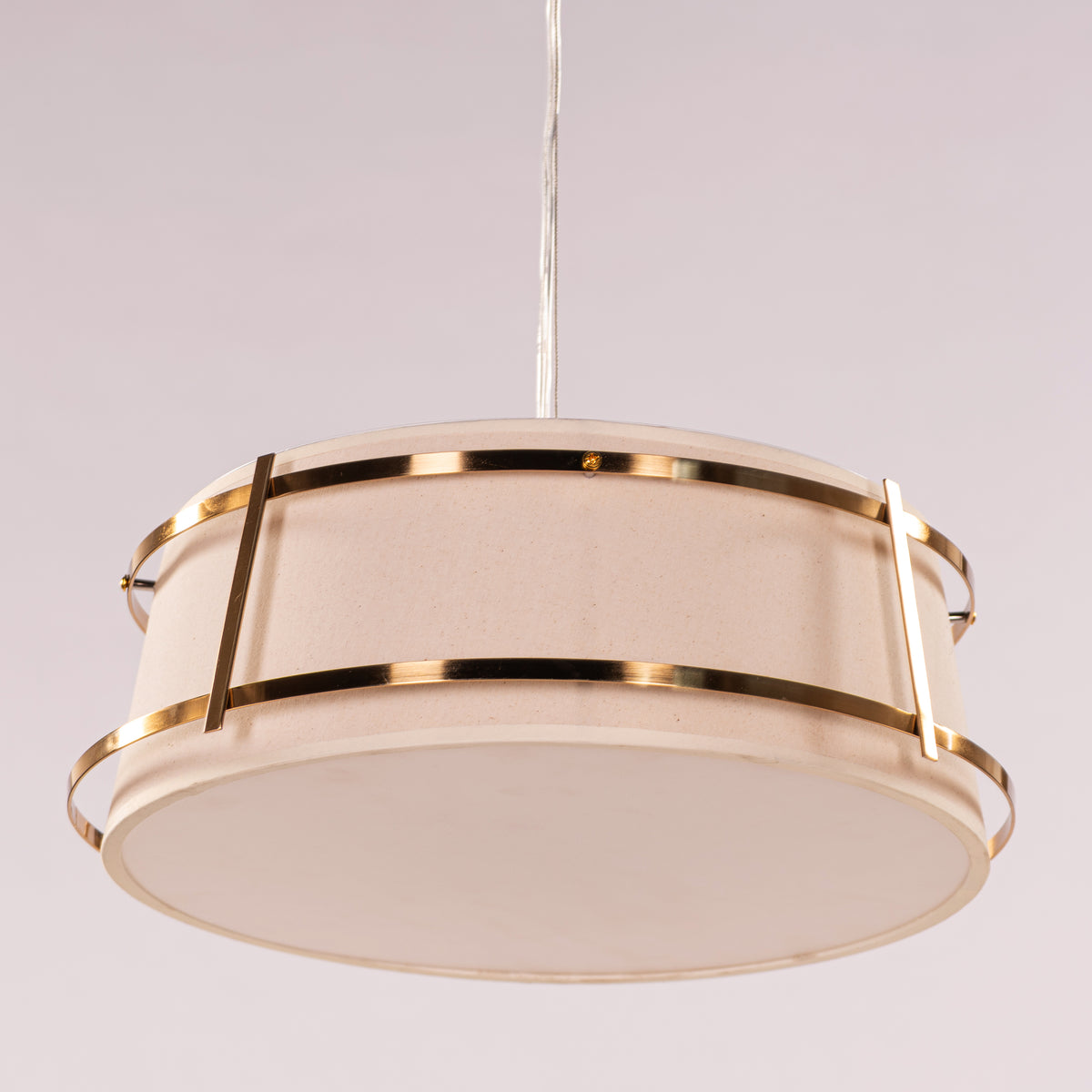 Urban Dial (Gold, Fabric) Acrylic Pendant Light