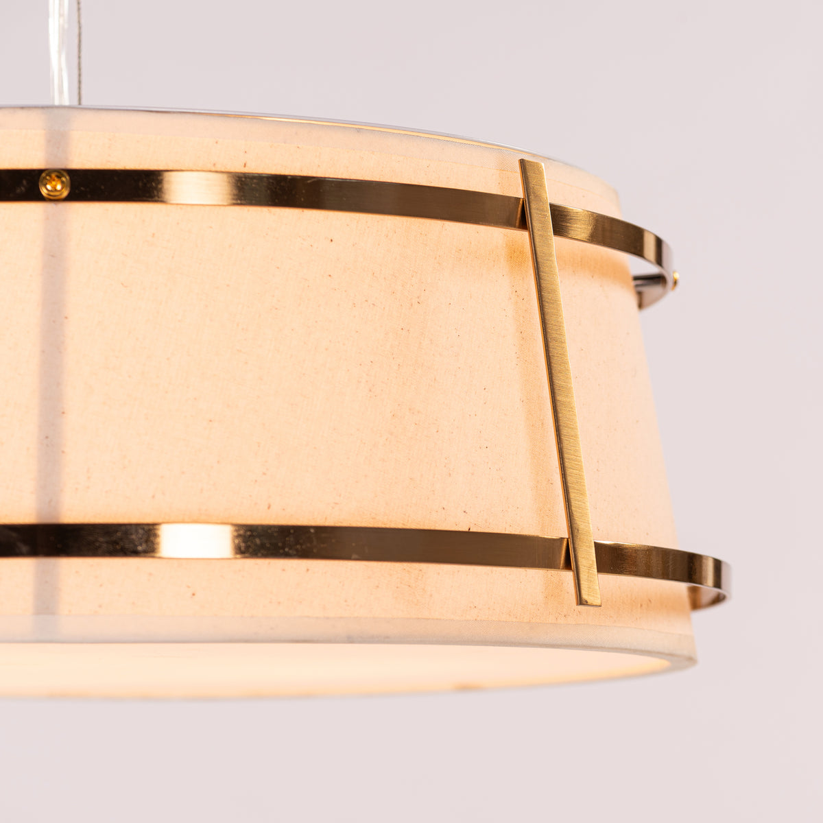 Urban Dial (Gold, Fabric) Acrylic Pendant Light