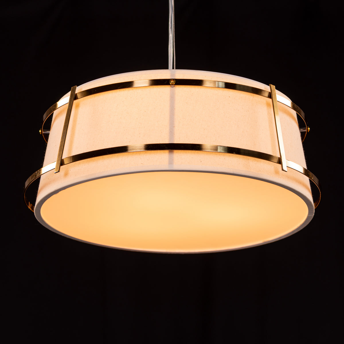 Urban Dial (Gold, Fabric) Acrylic Pendant Light