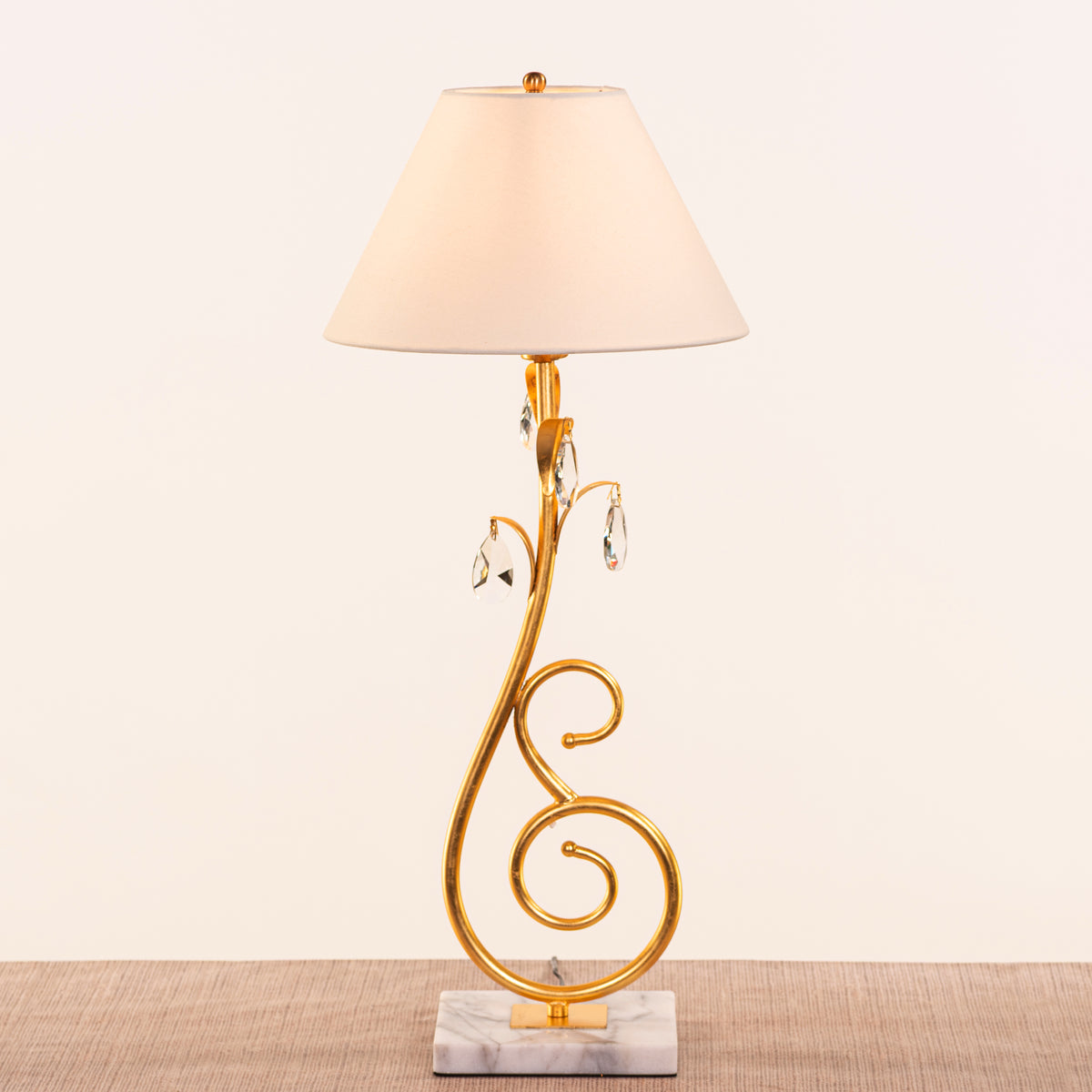 Royal Serpentine Gold Leaf Table Lamp