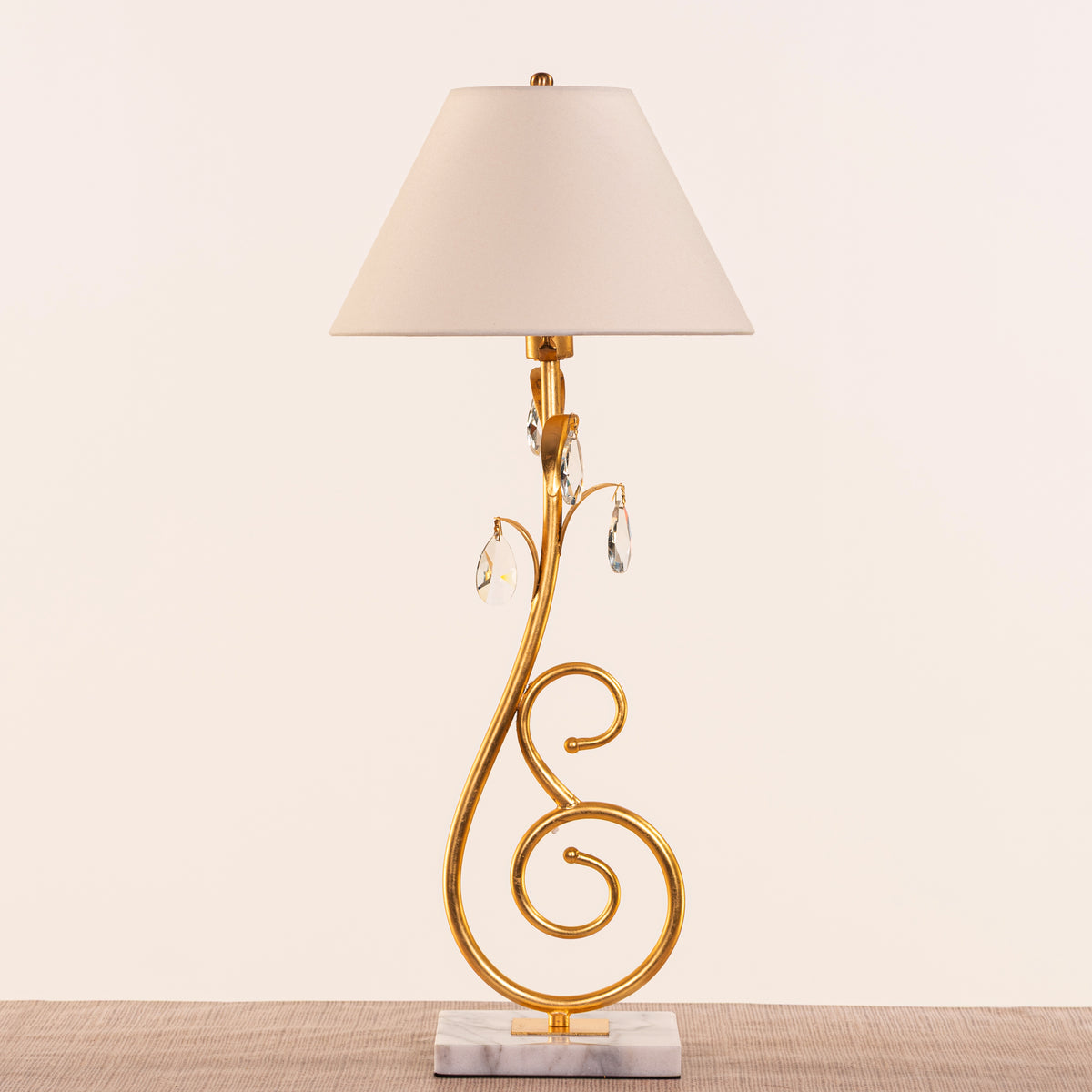 Royal Serpentine Gold Leaf Table Lamp