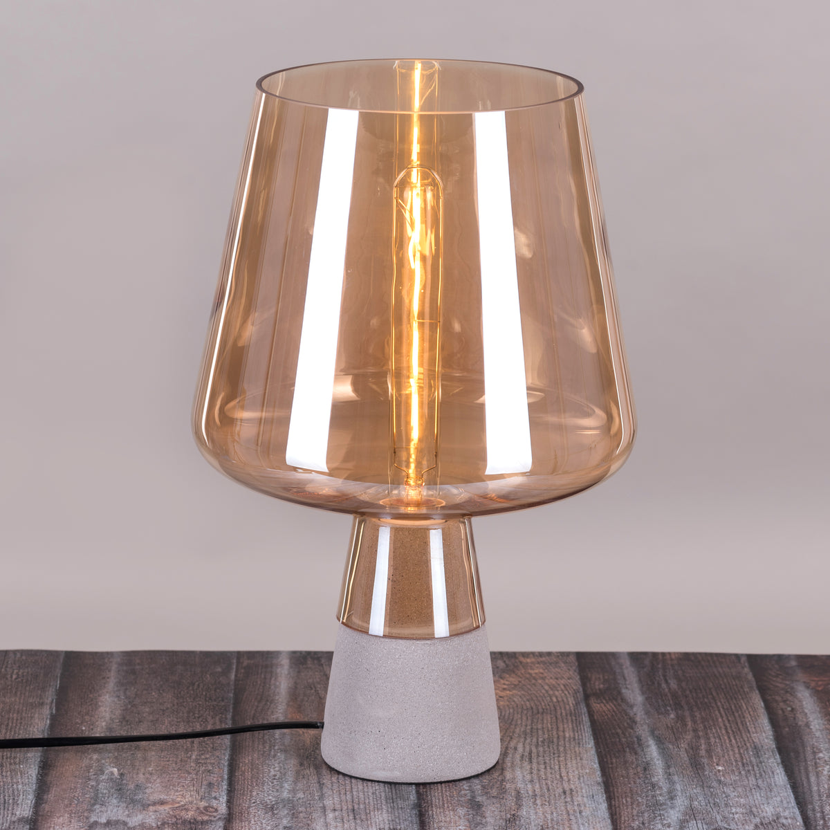 Tea For Two (Amber) Stone Table Lamp