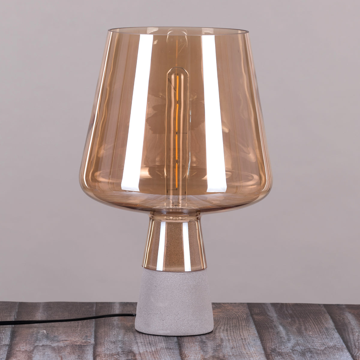 Tea For Two (Amber) Stone Table Lamp