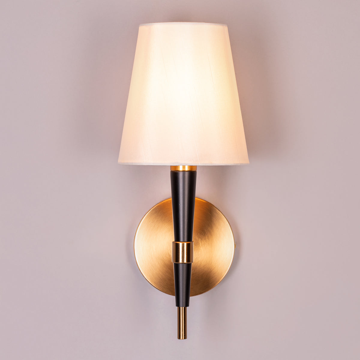 See The Unseen (Black, Gold) Fabric Wall Light