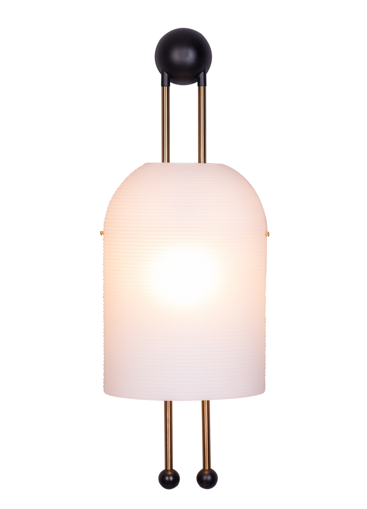 Day In My Dream (Gold, Black) Frosted Glass Wall Light