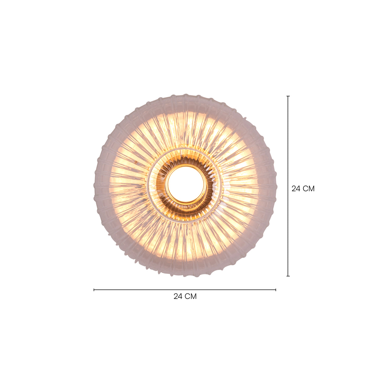 You Are My More (Gold) Large Textured Glass Wall Light