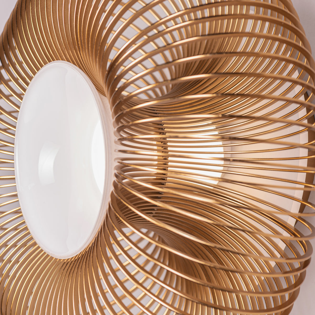 Oïna (Gold, White) Metal & Glass Wall Light