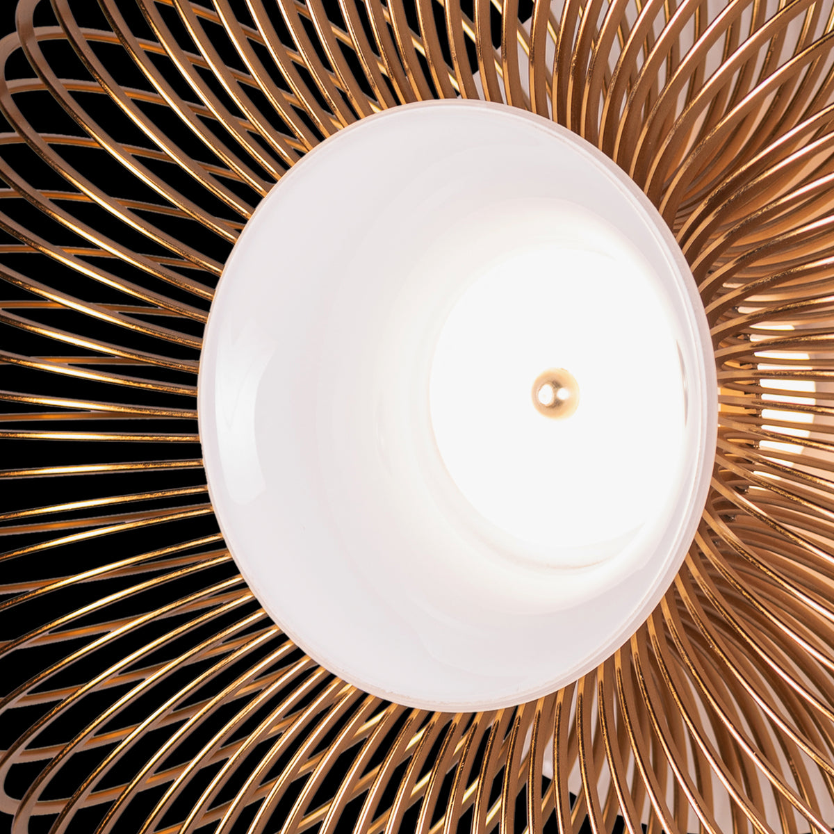 Oïna (Gold, White) Metal & Glass Wall Light