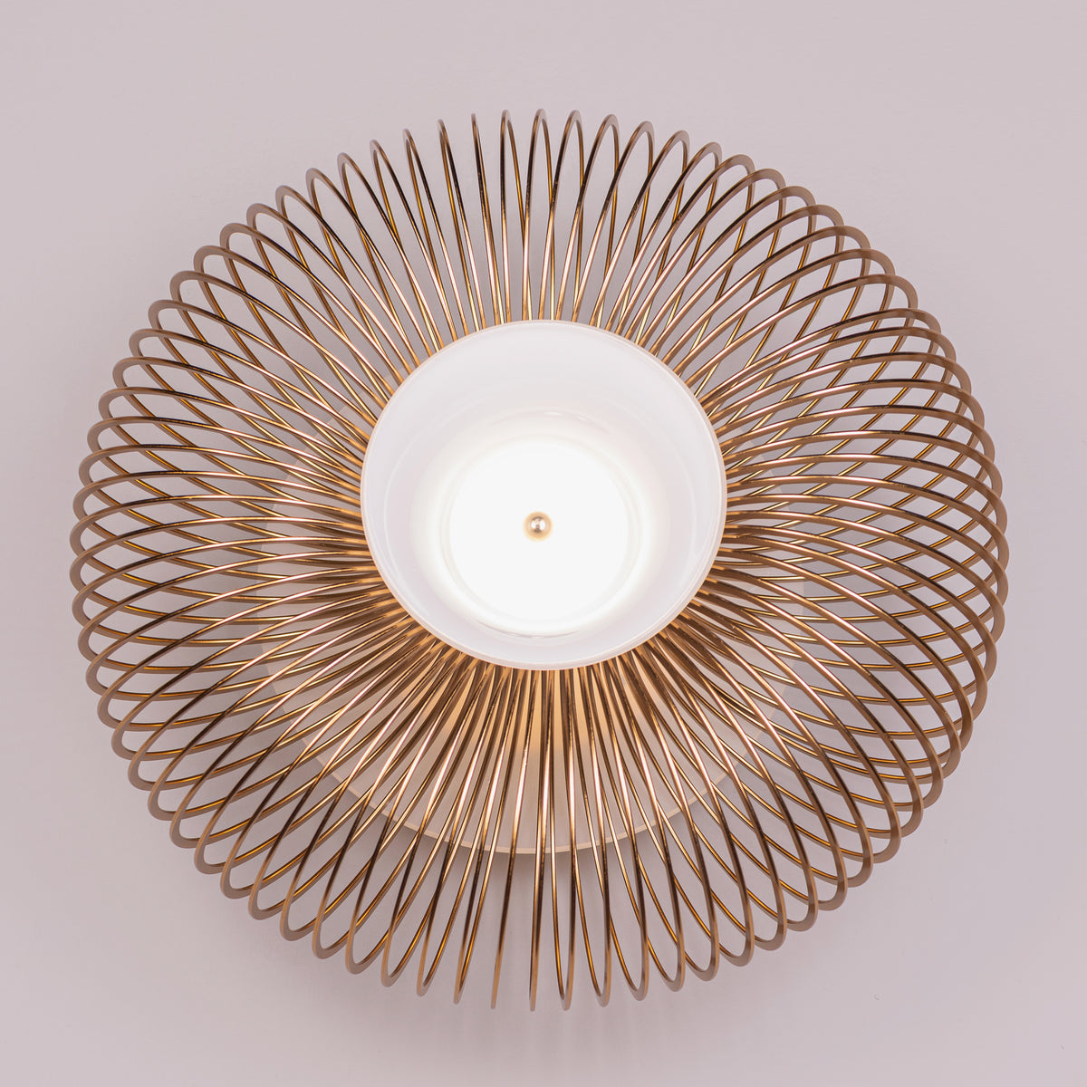 Oïna (Gold, White) Metal & Glass Wall Light