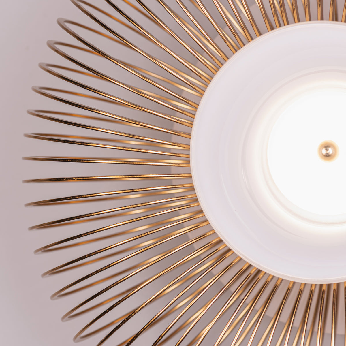 Oïna (Gold, White) Metal & Glass Wall Light
