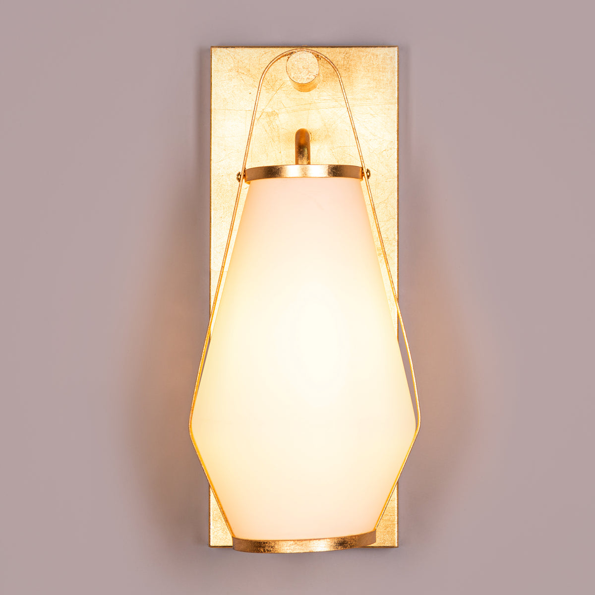 Egerton (Gold, White) Frosted Glass Wall Light