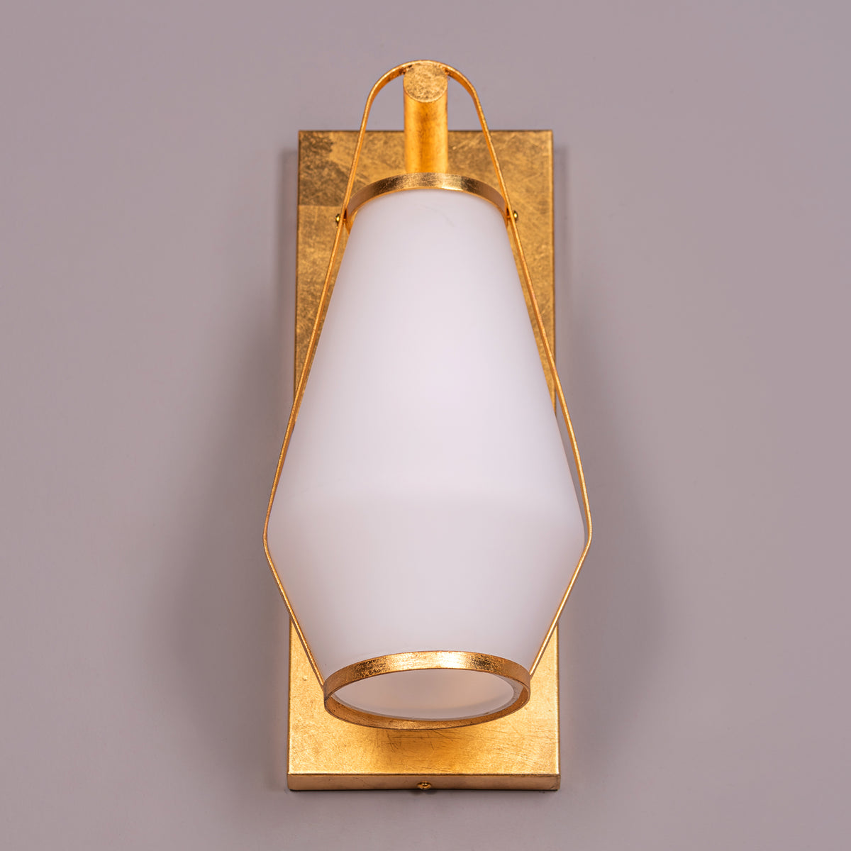 Egerton (Gold, White) Frosted Glass Wall Light