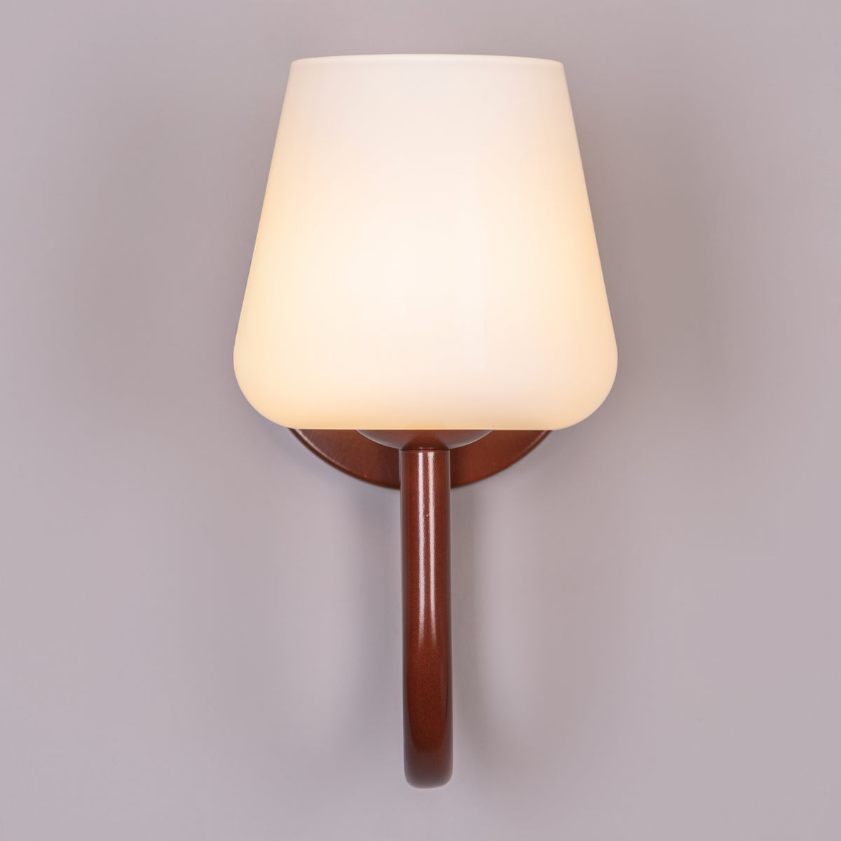 The Poet's Flame (Brown, White) Glass Wall Light