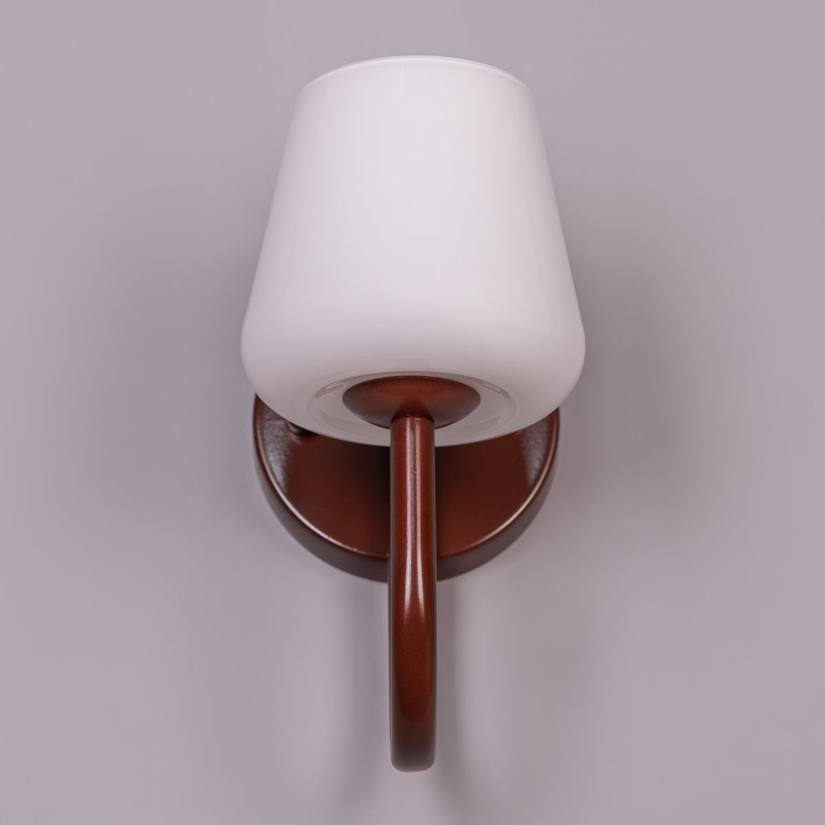 The Poet's Flame (Brown, White) Glass Wall Light