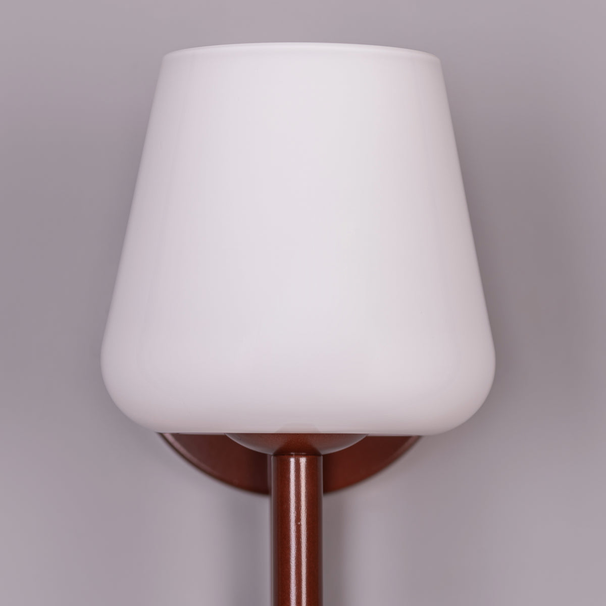 The Poet's Flame (Brown, White) Glass Wall Light