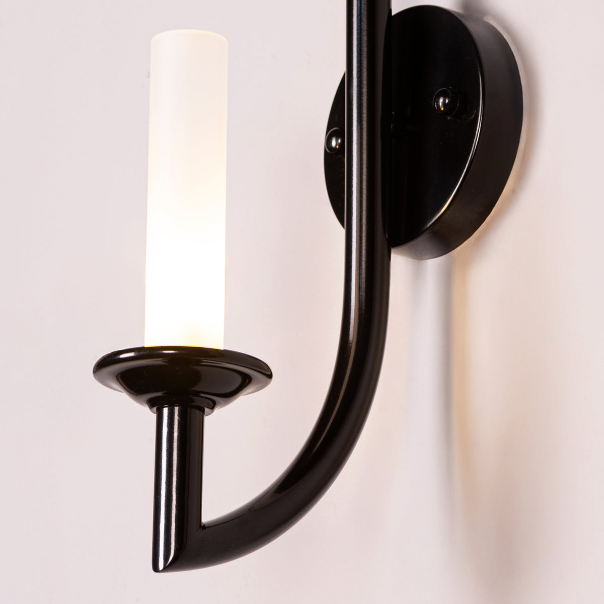 Forma (Black, White) Frosted Glass Wall Light