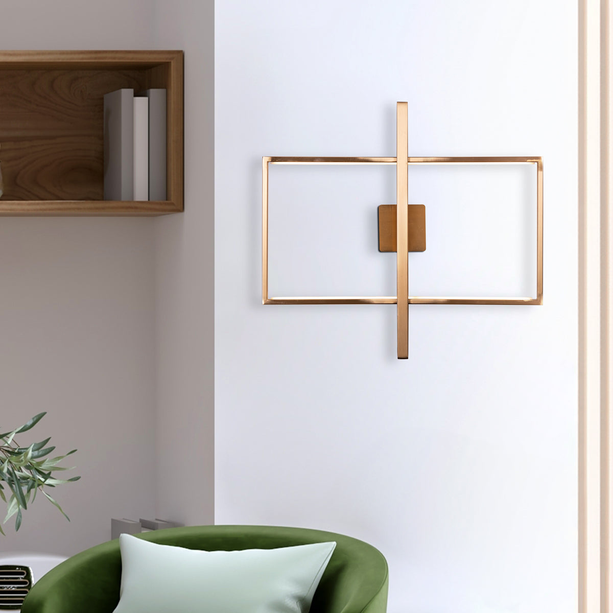 Memory Lane (Gold, Built-In LED) Wall Light