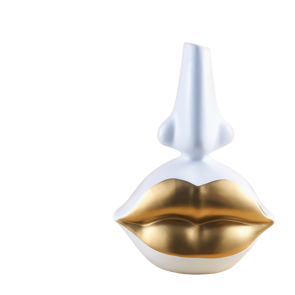 Lucky Lips (White/Gold) Ceramic