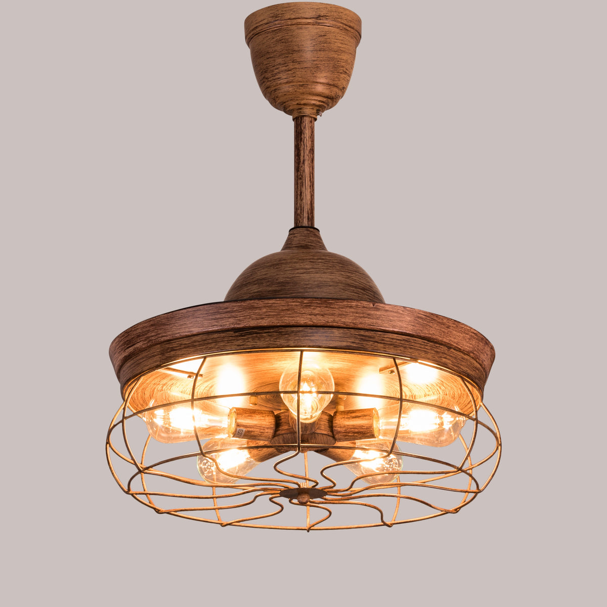 Sundowner (112 cm Span, Brown Finish Metal Body, Fan Blades In Translucent Brown Ceiling ABS Plastic) Ceiling Fan