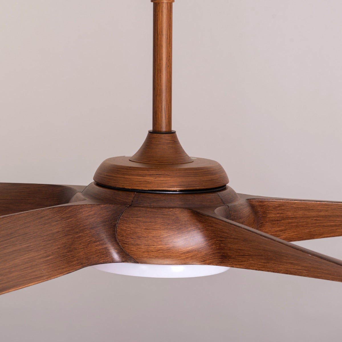 Redwood City (139 cm Span, Teak Wood Finish Metal Body, Teak Wood Finish ABS Blades) 3 Colour Dimmable LED With Remote Control Ceiling Fan
