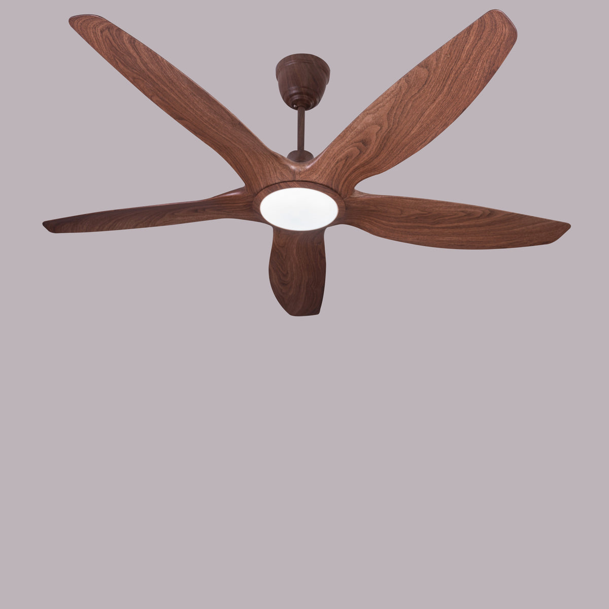 Revisited (152 cm Span, Walnut Finish Metal Body, Walnut Finish ABS Blades) Dimmable LED With Remote Control Ceiling Fan