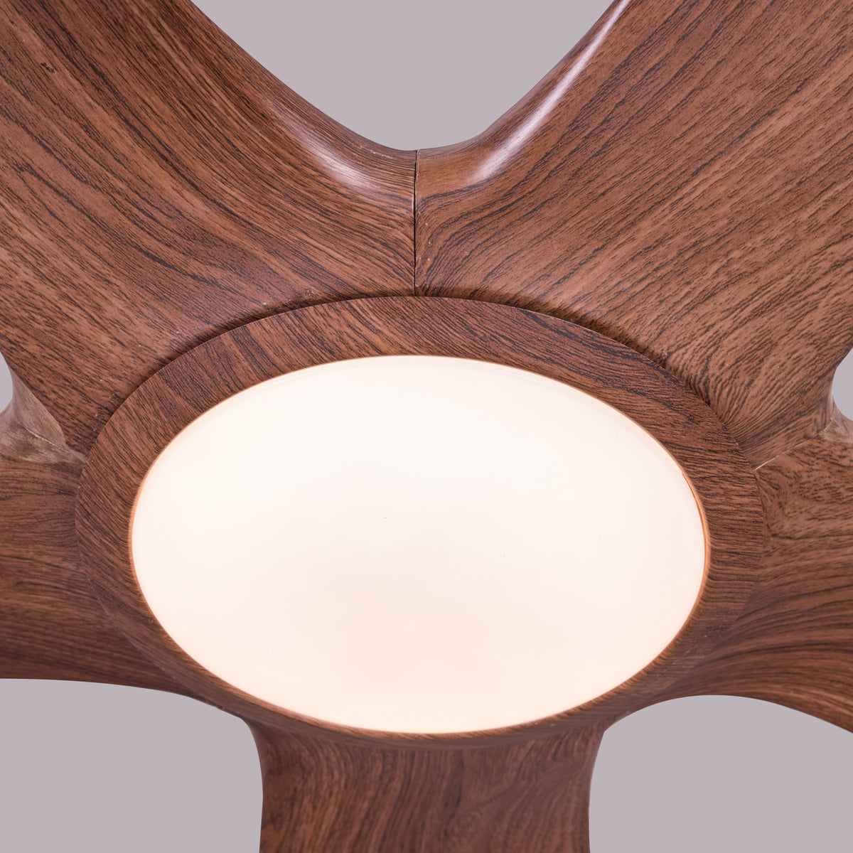 Revisited (152 cm Span, Walnut Finish Metal Body, Walnut Finish ABS Blades) Dimmable LED With Remote Control Ceiling Fan