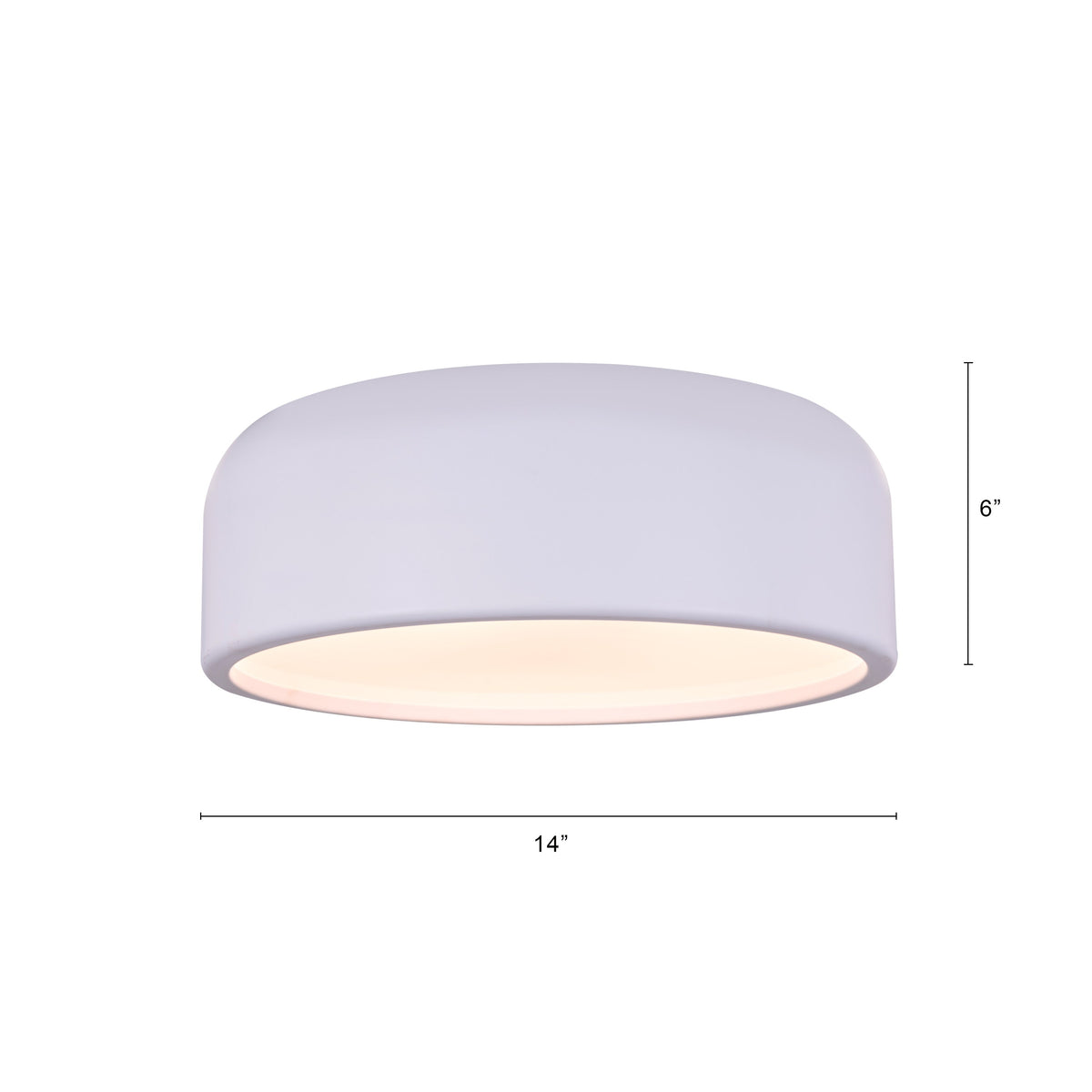Artistic (14", White) Ceiling Light