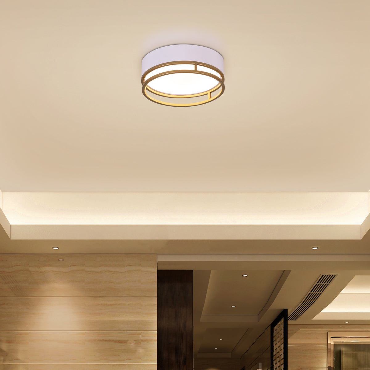 Want You Around (Round, White, Built-In LED) Ceiling Light
