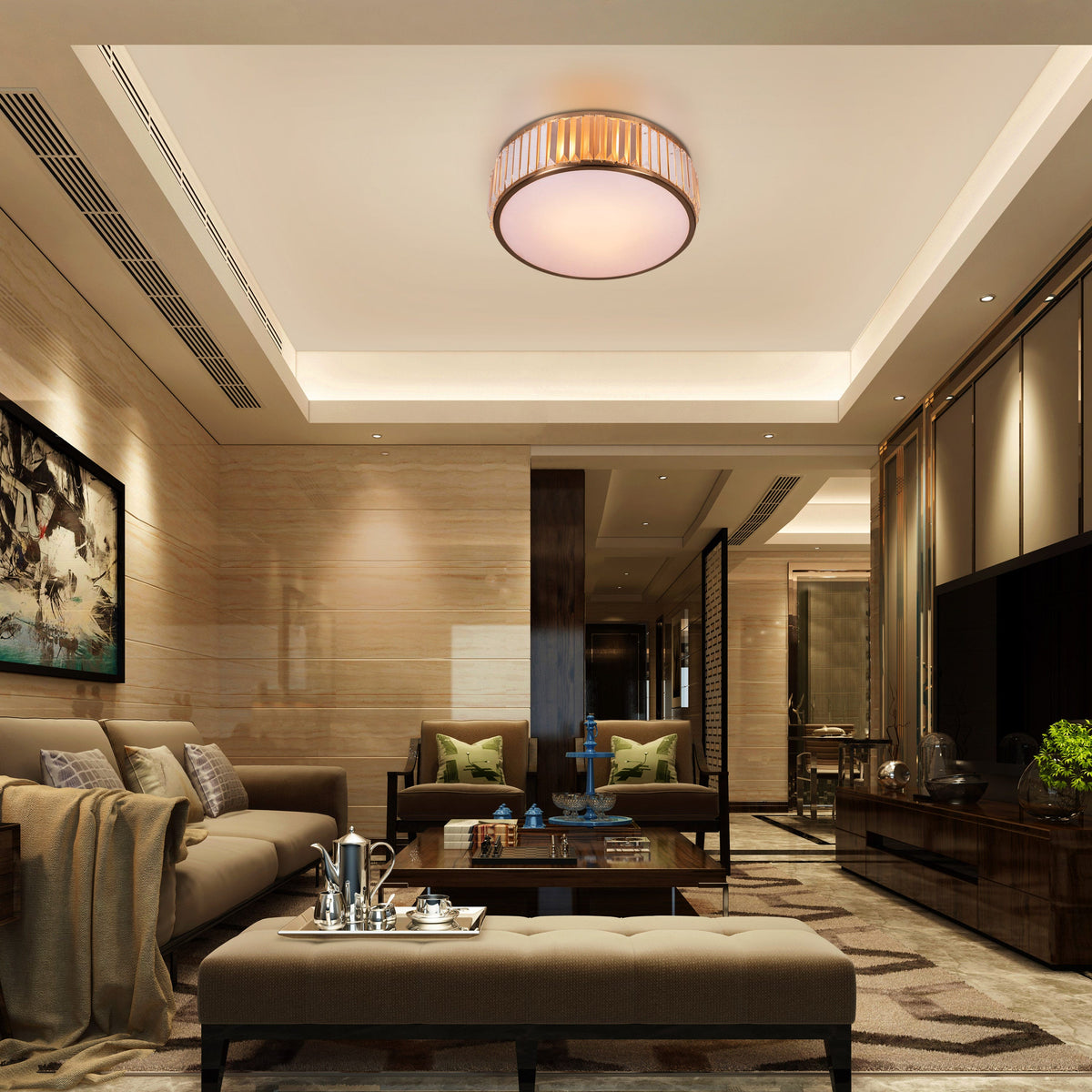 Matinee (Gold) Crystal Ceiling Light