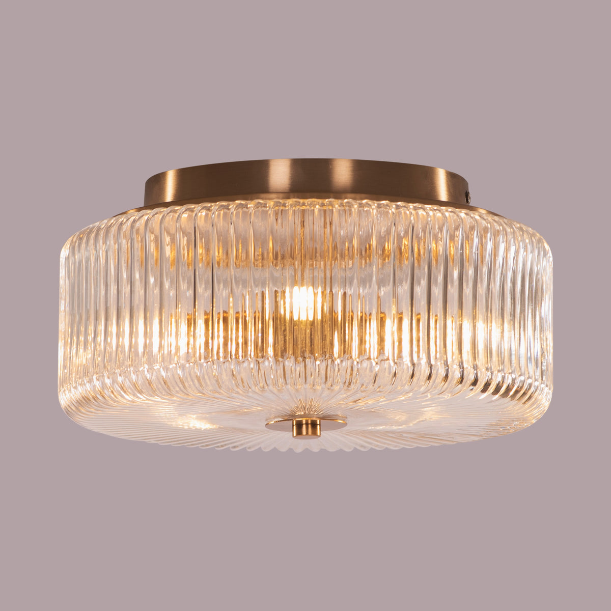Sunwave (Gold) Textured Glass Ceiling Light