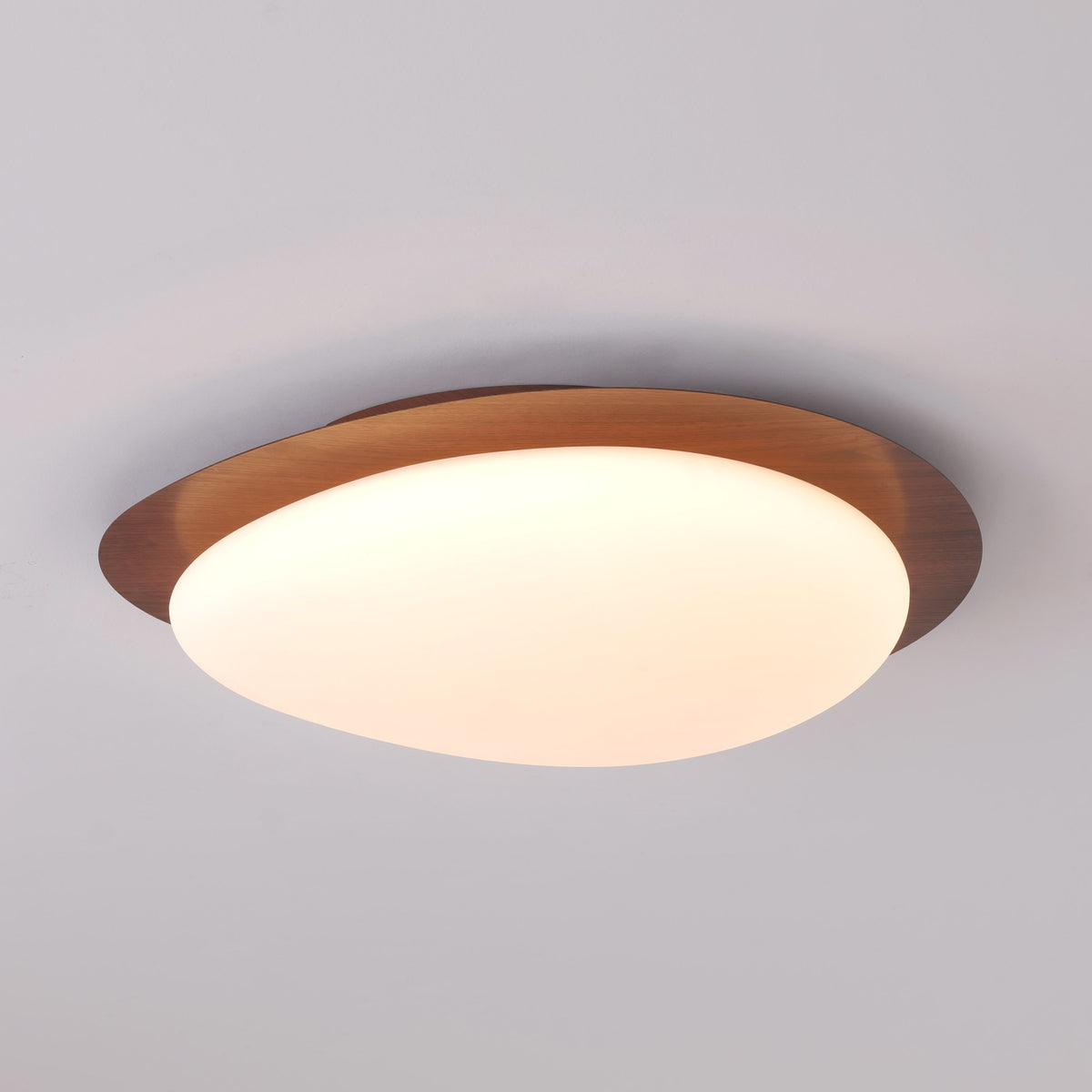 Saturn Skies (White/Wood) Ceiling Light