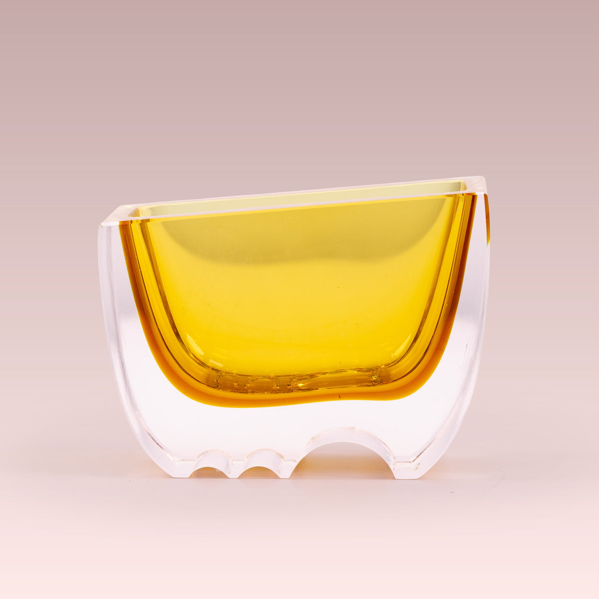 مزهرية زجاجية مضيئة (صفراء)