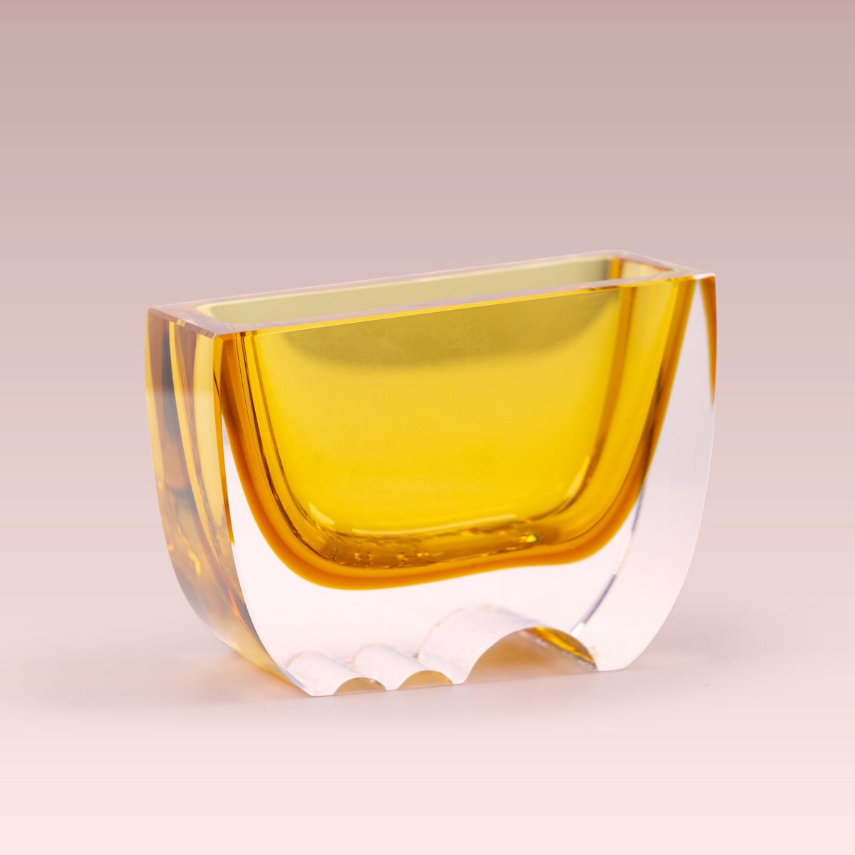 مزهرية زجاجية مضيئة (صفراء)