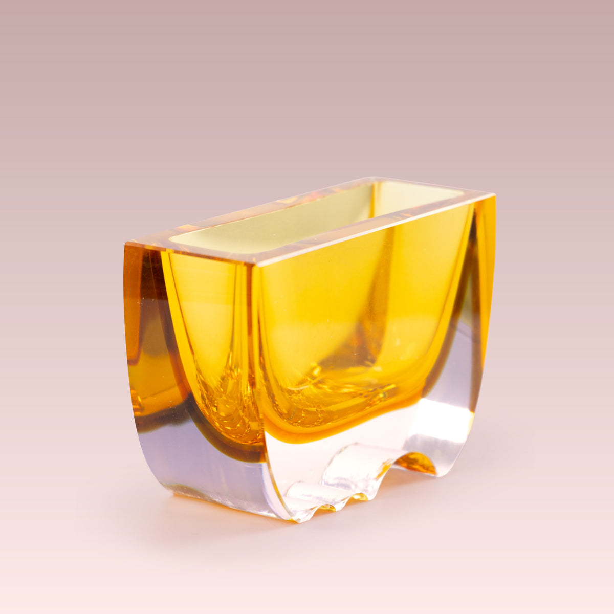 مزهرية زجاجية مضيئة (صفراء)