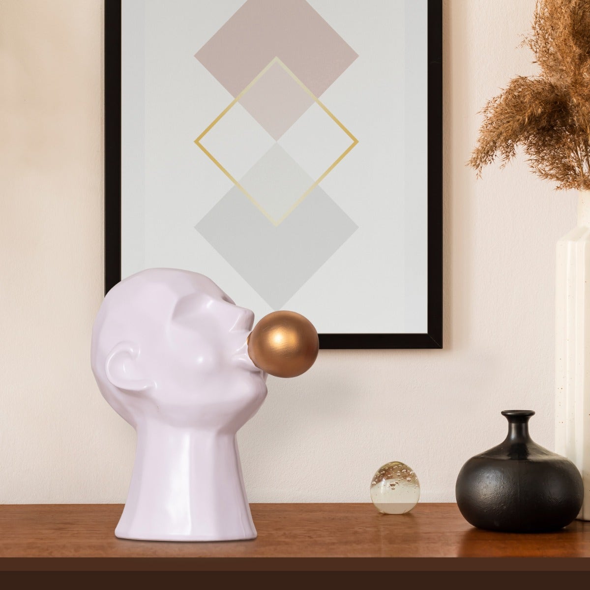 Bubble Trouble (Gold/ White) Ceramic Home Decor