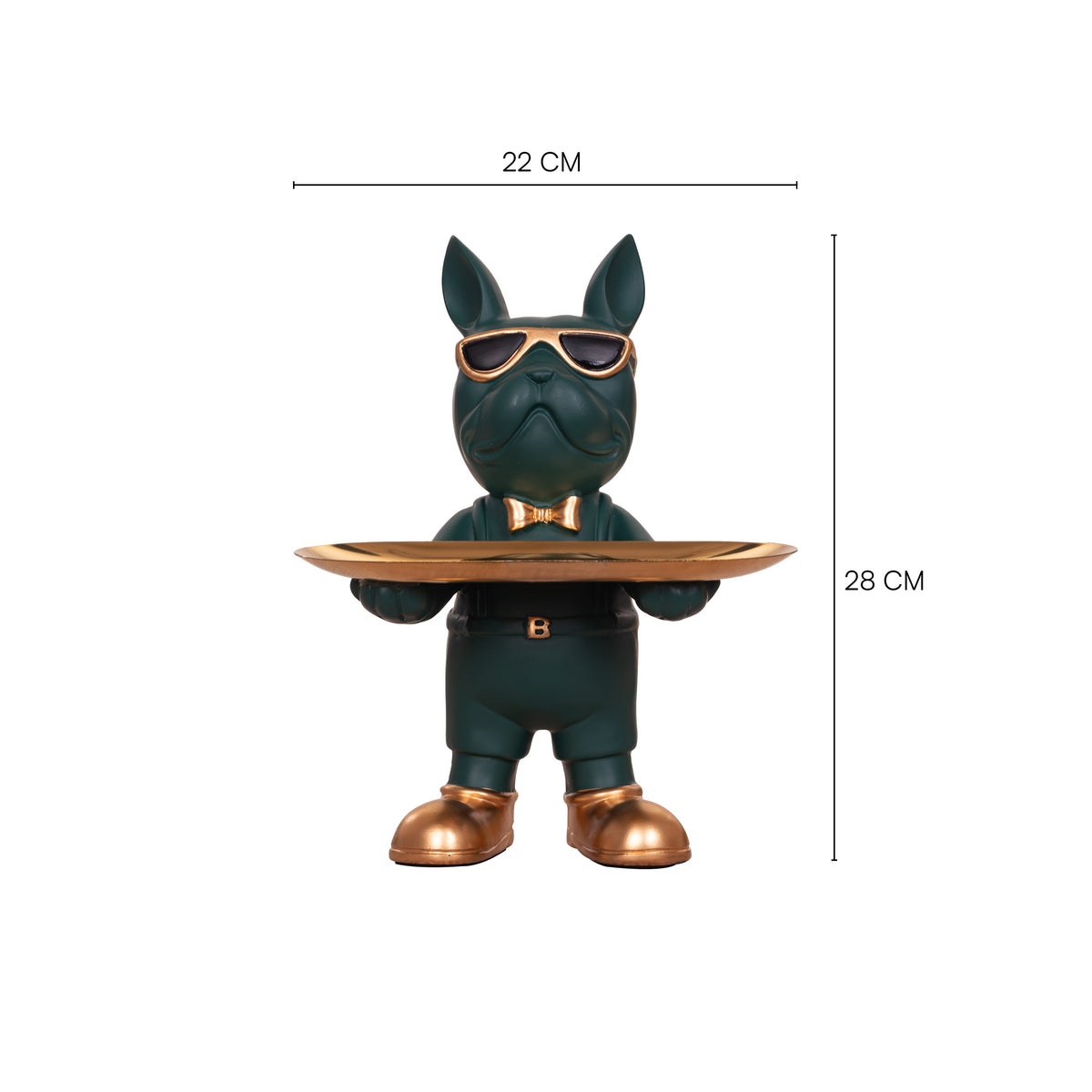 Swag Life (Green, Gold) Home Decor Tray