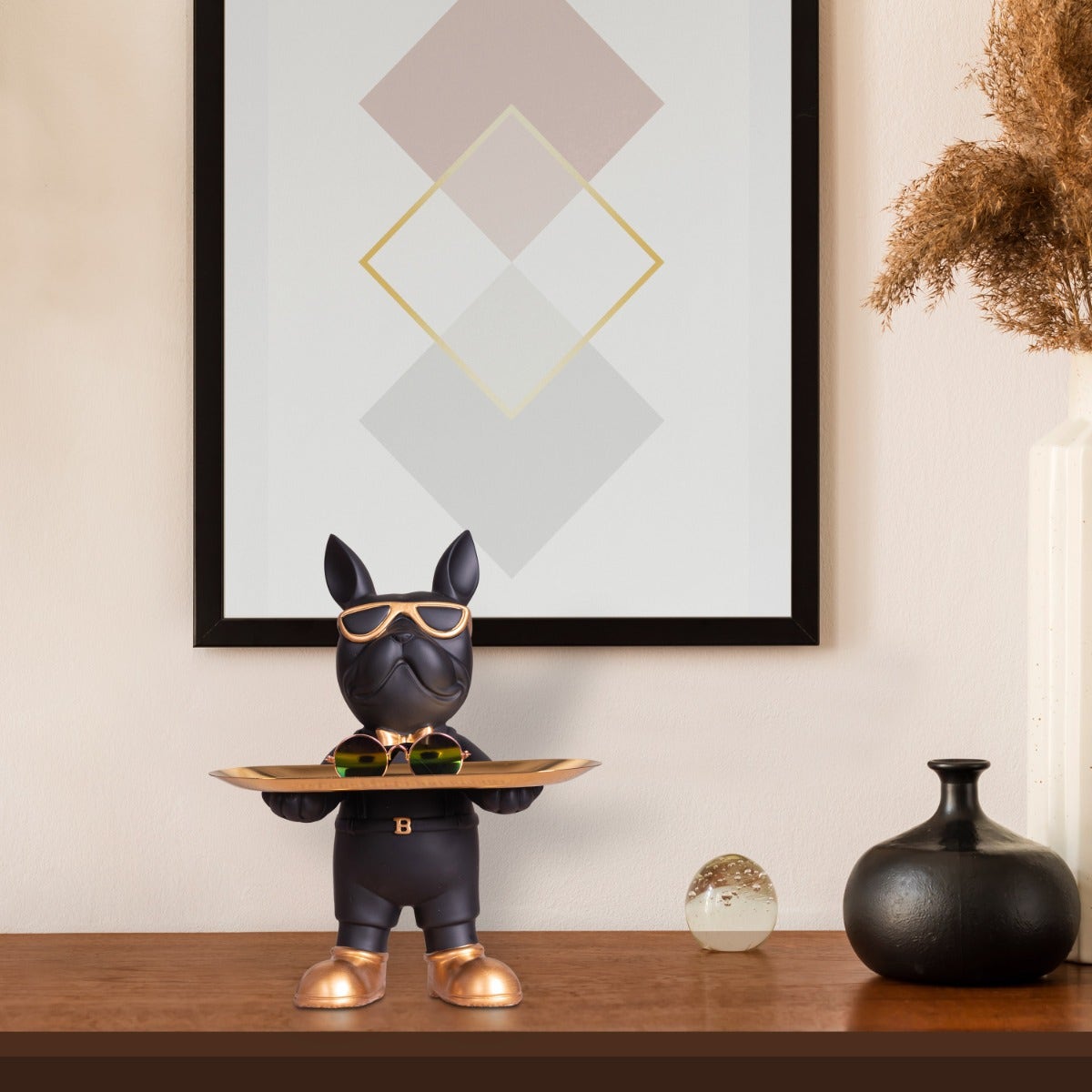 Swag Life (Black, Gold) Home Decor Tray