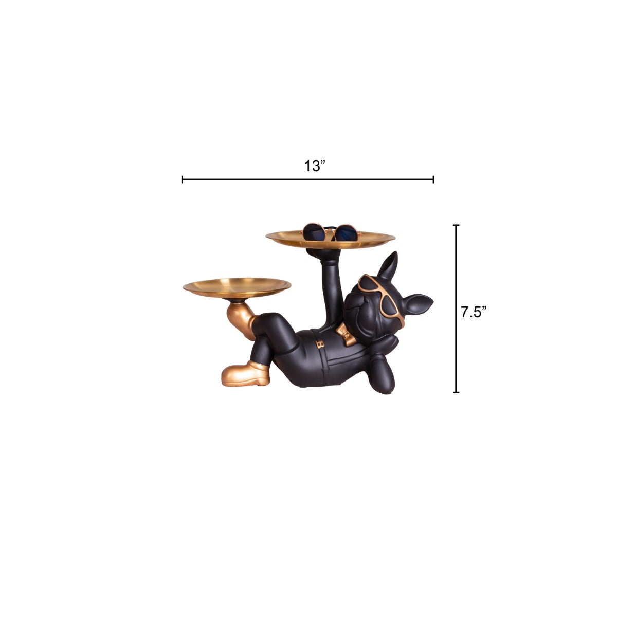 Drama Date (Black, Gold) Home Decor Tray