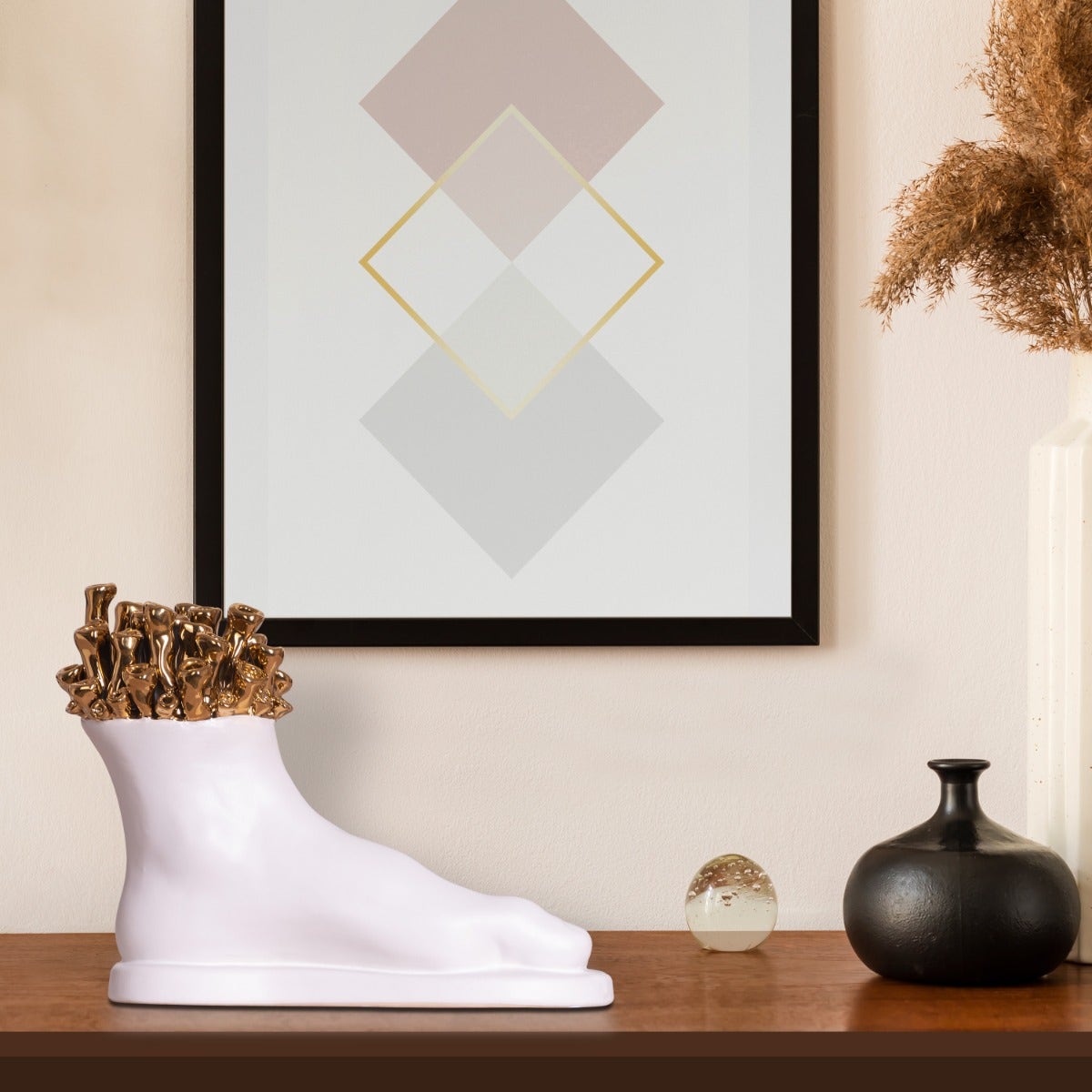 Perfect Pair (Gold/ White) Ceramic Home Decor