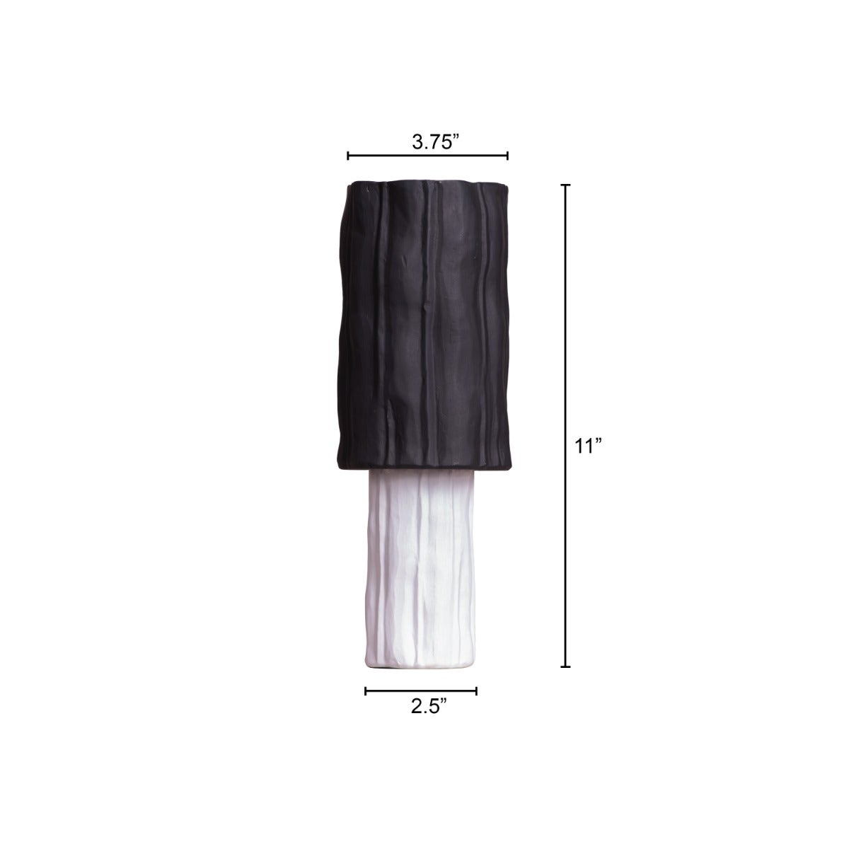 Shipwrecked (White/Black) Ceramic Vase