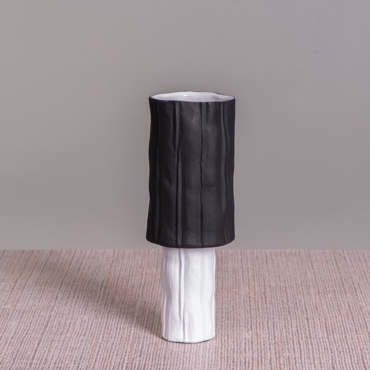 Shipwrecked (White/Black) Ceramic Vase