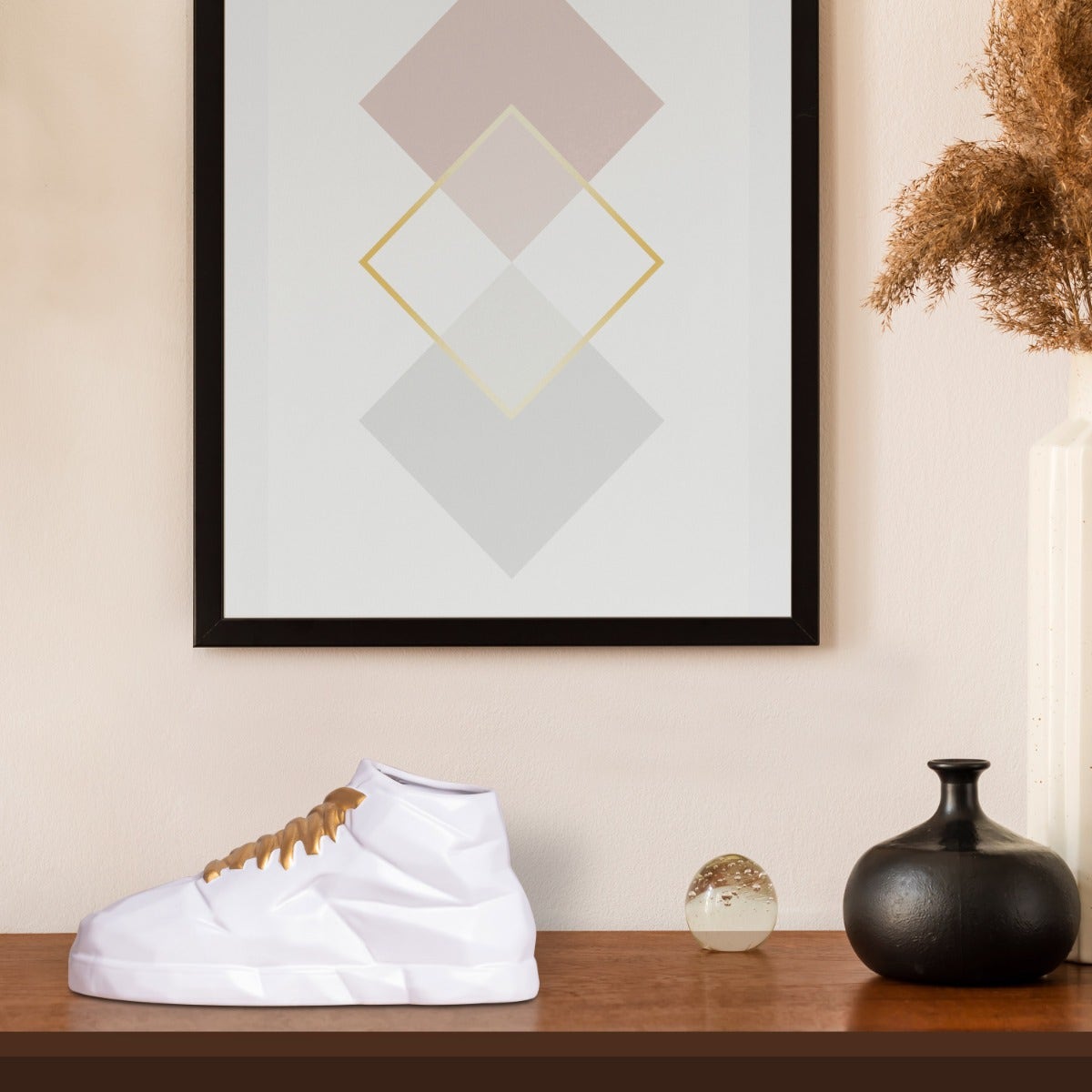 Practice Makes Perfect (White, Gold) Ceramic Home Decor