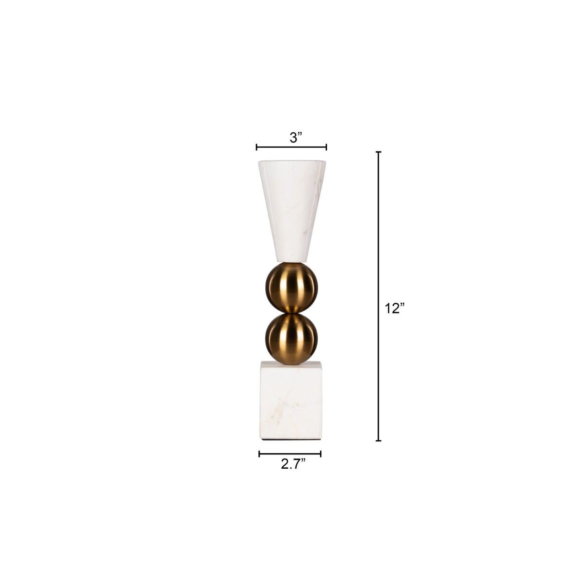 Glow Getter Double (White) Marble Candle Holder