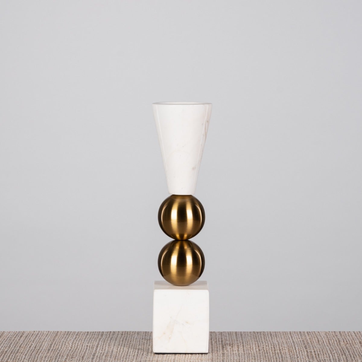 Glow Getter Double (White) Marble Candle Holder