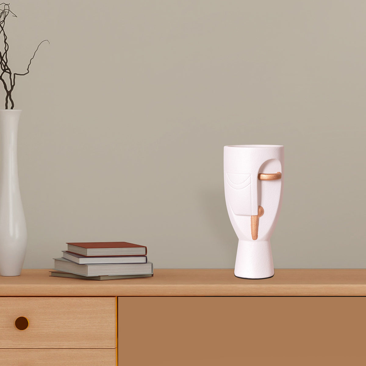 Ravishing Riddle (Small, White) Ceramic Vase
