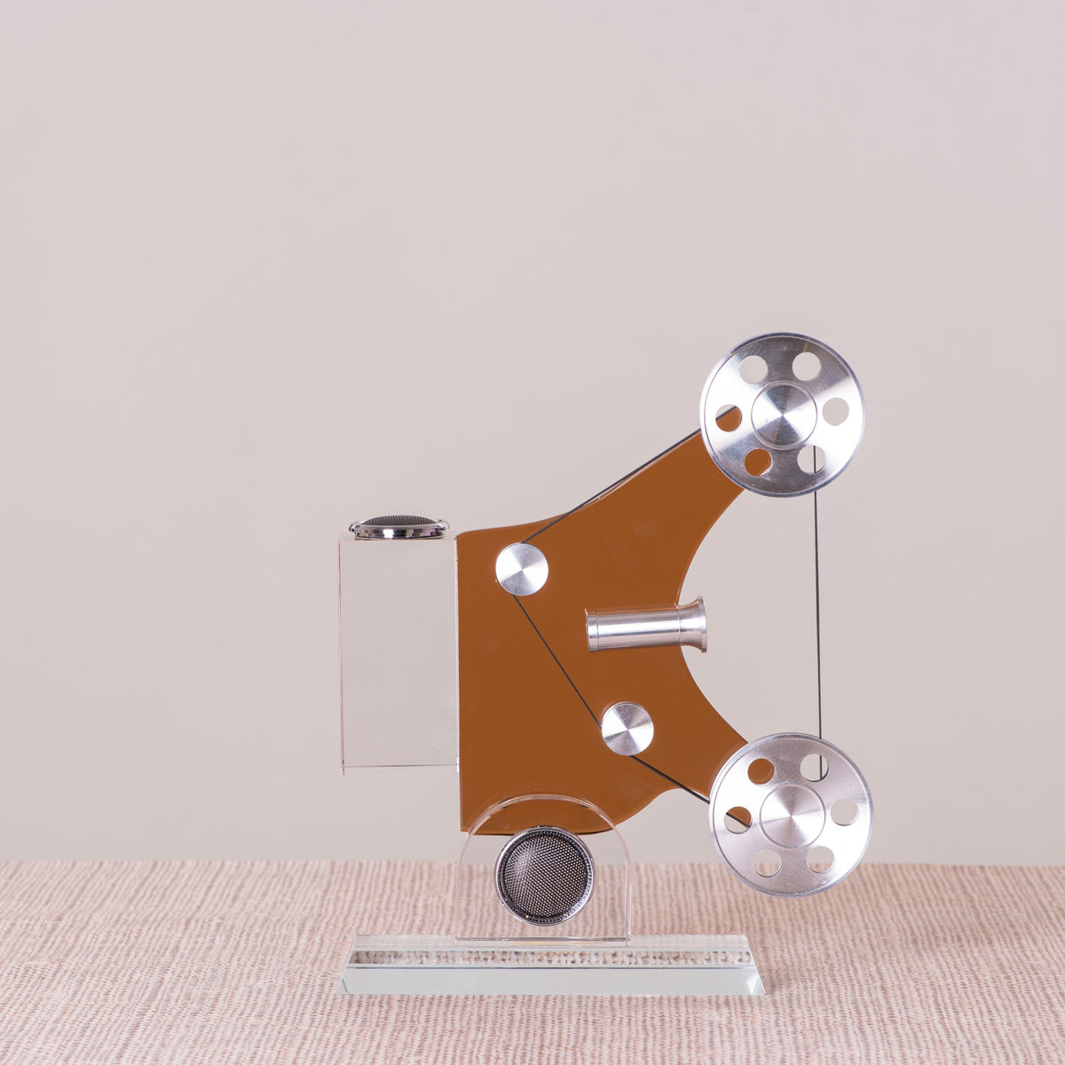 Movie Mania (Chrome/Brown) Glass Home Decor